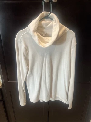 Sudadera para mujer JCrew súper suave crema cuello embudo talla grande Foto 1 de 4