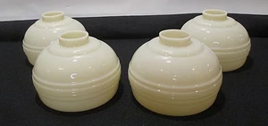 4er Set Antik Pudding Glas Deko Kronleuchter Leuchte Schirme - Bild 1 von 6