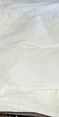SIMPLY SHABBY CHIC Full Bedskirt Dust Double Ruffle White 15" Drop Split Corner - Image 1 of 4