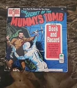 Vtg GI Joe The Secret Of The Mummy Tomb 45rpm Record & Book 1973 Hasbro H - Picture 1 of 10
