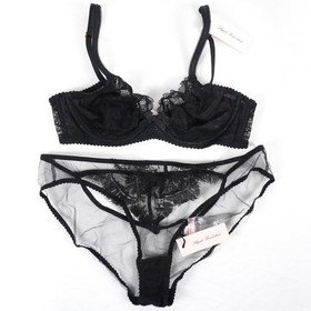 Agent Provocateur Leni Bra & Jaylin Brief Black Lace (Set of 2) - W Size 36B & 5