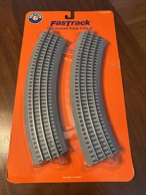 2009 Lionel Fastrack 036 Curved Train Track 4-Pack 71-2033-265 NOS - Image 1 of 4