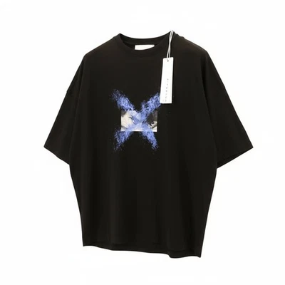 Camiseta para hombre JOHN RICHMOND M negra de gran tamaño elástica manga corta informal Foto 1 de 4