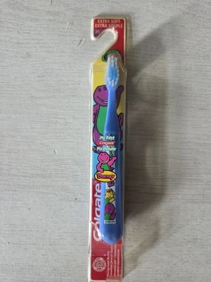 Vintage 1990's Barney’s World My First Colgate Extra Soft Toothbrush  — 第 1/4 张图片