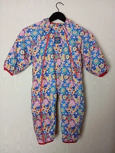 Jojo Maman Bebe Waterproof Fleece-lined Padded Snowsuit 12-18mths Floral Puddle - Picture 1 of 13
