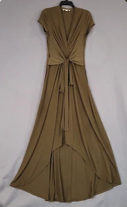Vestido para mujer Michael Kors alto-bajo maxi corbata frontal manga corta cremallera lateral talla 4 - Imagen 1 de 11