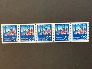 US PNC5 23c Bandera de EE. UU. Sello Presorteado Primera Clase Sc# 2607 Placa 1111 MNH - Imagen 1 de 2