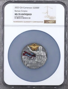 NGC MS70 2023 Cameroon Roman Empire Legacy of Greatest Empires 2OZ Silver Coin - Picture 1 of 3