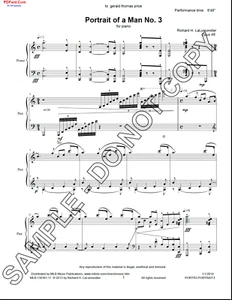 NEW Portrait of a Man No. 3 for piano MLB-130301.1 (PORT3) - Picture 1 of 2