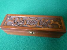 vintage small carved wooden box