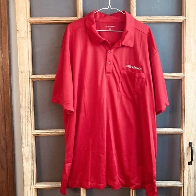 Polo Port Authority para hombre rojo 4XL, logotipo "prioritario" #2 Foto 1 de 4