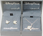 Disney Parks Crislu Necklace + Earrings- .925 Silver-Handset- finished in pure p