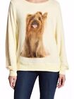 18 Wildfox Granny Dog Yorkie Yellow Barefoot Sweater Pullover Small