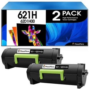 ** NOWE (2-pak) kasety z czarnym tonerem | do drukarki Lexmark | 62D1H00 621H ** - Zdjęcie 1 z 6