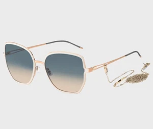 Gafas de sol HUGO BOSS doradas - nuevas, sin estrenar, con cadena logo - Imagen 1 de 4