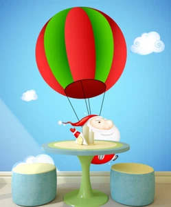 3D Santa Claus O133 Christmas Wallpaper Wall Mural Removable Self-adhesive Amy - Picture 1 of 11