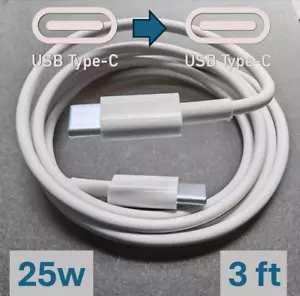 USA! Fast Charging 3ft USB-C - USB-C Charging Cable 25w for iPhone 15 and 16 - Picture 1 of 1