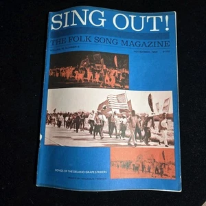 SING OUT Folk Song magazine November 1966 DELANO GRAPE STRIKERS MALCOLM X - Picture 1 of 7