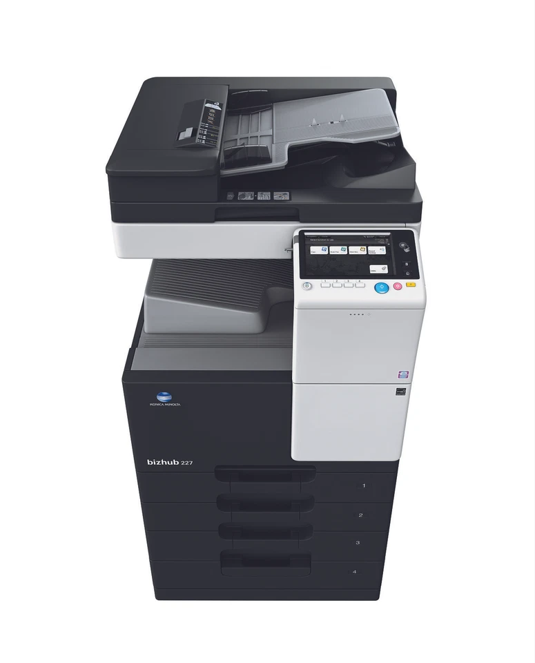 KONICA MINOLTA BIZHUB 227 MULTIFUNKTIONS-LASERDRUCKER A3 BN NETZWERK 22PPM - Bild 1 von 1