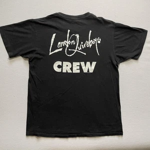 Vintage London Quireboys Shirt Mens Large Black Tour Crew Made USA 1990 90s - Picture 1 of 9
