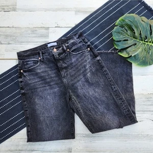 Loft Destructed High Rise Straight Crop Jeans Washed Black Wash Neu mit Etikett Gr. 28/6 - Bild 1 von 9