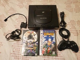 Sega Saturn MK-80000 Video Game Console Bundle with 1 Controller 3 Games tested