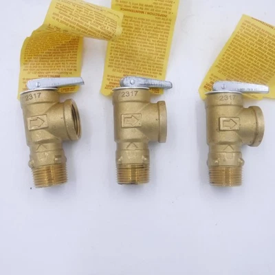 Paquete de 3 vatios 3/4" 3L-150 Poppet válvula de alivio de presión latón con palanca de prueba 150 psi Foto 1 de 3