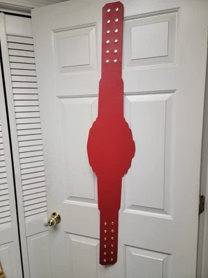 Blank Championship Title Belt Strap Wrestling Diy Trophy Red Wwe USA Leather - Image 1 of 4