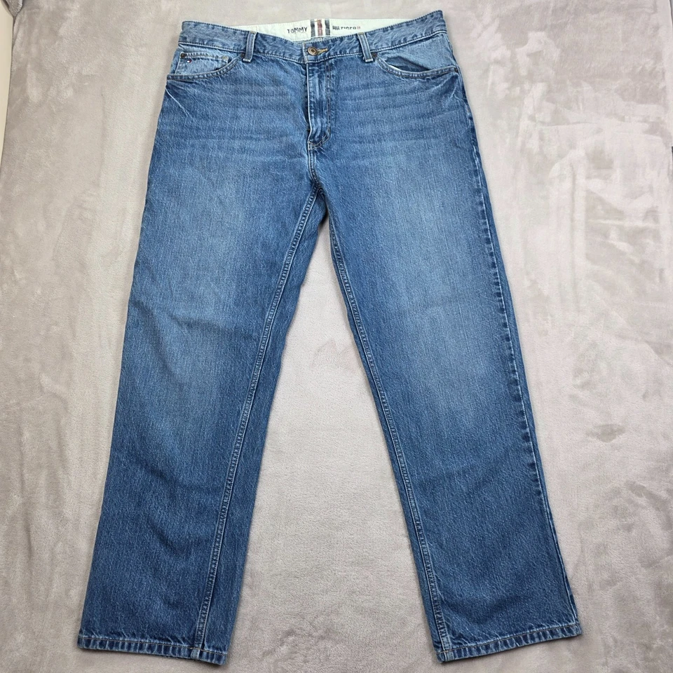 Tommy Hilfiger Jeans Mens 36x30 Blue Straight Leg Classic Denim Workwear 2013 - Image 1 of 4