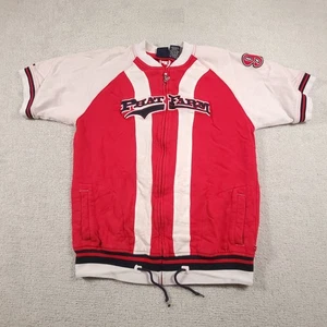 Phat Farm Jacket Youth XL Red White 92 Hip Hop Short Sleeve Zip Streetwear - Picture 1 of 22
