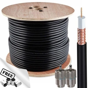 CB-Funkgerät schwarz Mini 8 Koaxialkabel 50m Rolle Trommel 50 Ohm Low Loss 16052 +CP - Bild 1 von 7