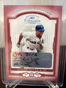 2004 Donruss Classics Significant Signatures Red #233/250 Ramon Nivar #193 Auto - Picture 1 of 4