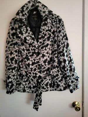 Chaqueta gris para mujer Marisa Christina talla pequeña patrón geométrico gris blanco  Foto 1 de 4