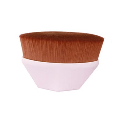 Cepillo de maquillaje base tapa plana Kabuki hexagonal rubor facial líquido herramienta en polvo Foto 1 de 4