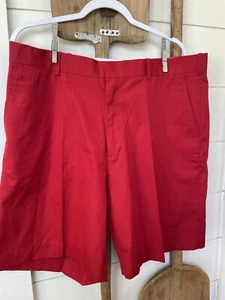 Orvis Mens Polyester Cotton Golf Shorts Red size 40 W & 9" Inseam - Picture 1 of 6
