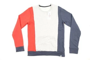 SOVEREIGN CODE STRIPED RED BLUE GRAY LARGE POCKET SWEATSHIRT SWEATER MENS NWT - Picture 1 of 7
