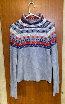 Suéter Columbia Pine Street Mujer Talla M Jacquard Gris Algodón Mezcla Lana...LEER Foto 1 de 4