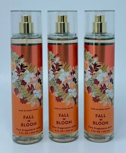 3 NEW BATH & BODY WORKS FALL IN BLOOM FINE FRAGRANCE MIST BODY SPRAY 8 OZ LARGE - Picture 1 of 5