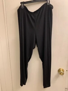 NWOT LIZ BAKER PETITE TRAVEL NO IRON STRETCH WAIST BLACK PANTS XL - Picture 1 of 5