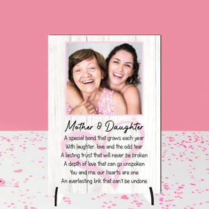 Mother & Daughter Personalised Photo Plaque – A Beautiful Keepsake Gift for Mum - Picture 1 of 46