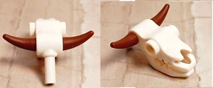 New LEGO Cow Head Skull Short Horns Reddish Brown Cattle Bone Climate Desert - Picture 1 of 1