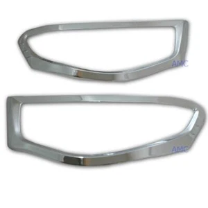 05-11 FIT MITSUBISHI L200 PICKUP TRITON HEAD LAMP LIGHT CHROME COVER CAP TRIM - Picture 1 of 7