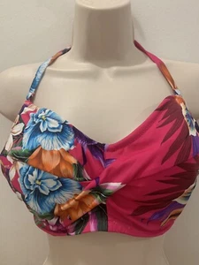 Halkidiki Bandeau Bikini Top Wired Pink Floral 30G RRP 40 See Description - Picture 1 of 10
