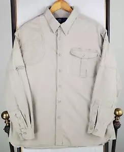 SIGARMS SIGTAC Mens Size XL Ripstop Cotton Sport Shirt Shooting Pad Khaki Hunt - Picture 1 of 14