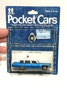 🚨CUSTOM MADE 🚨TOMICA Pocket Cars CADILLAC AMBULANCE - METALLIC BLUE. - Picture 1 of 10