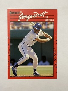 George Brett NEAR MINT SHARP CORNERS 1990 Donruss #144 Kansas City Royals HOF