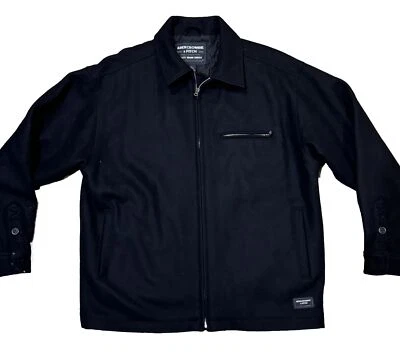 Vintage 90's Abercrombie & Fitch Wool Peacoat Mid length Navy Blue Men's Size M - Image 1 of 4