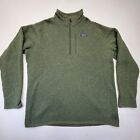 Patagonia Sweatshirt Mens 2Xl Xxl Green Pullover 1/4 Zip Jacket Polyester Reg