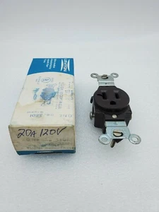 Leviton Brown Flush Receptacle 5801 20A 125V - Picture 1 of 5