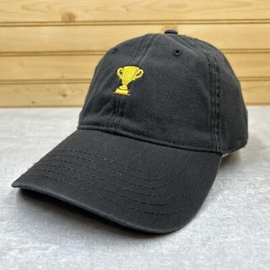 Gold Cup Trophy Hat Ball Cap ONE SIZE Strap Back Black Unstructured - Picture 1 of 9